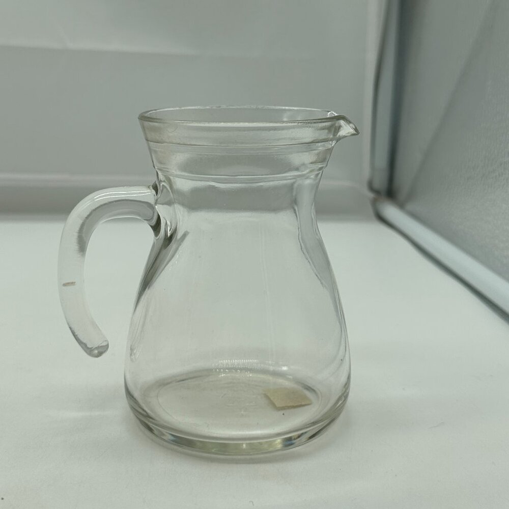Vintage Cerve Clear Glass Creamer Pitcher Italy 4 1/2"